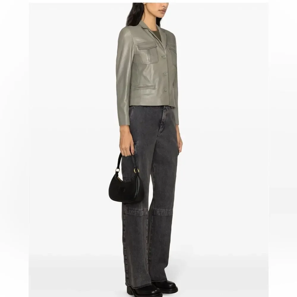 $798 Zadig&Voltaire Liams leather blazer NWT XS - Picture 2 of 13